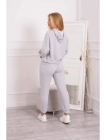 Šedá mikina s kapucí