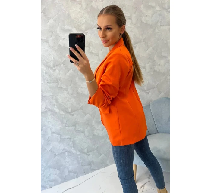Sako s klopami elegantní oranžové Sako s klopami elegantní oranžové