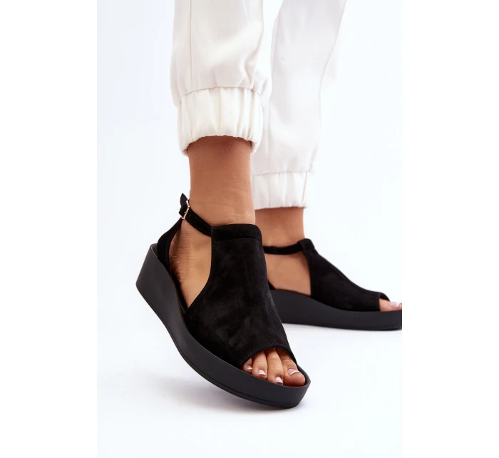 Zazoo 2914 Dámské sandály z semiše Černé