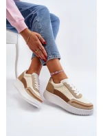 Dámské tenisky na platformě béžové Redala Dámské tenisky na platformě béžové Redala