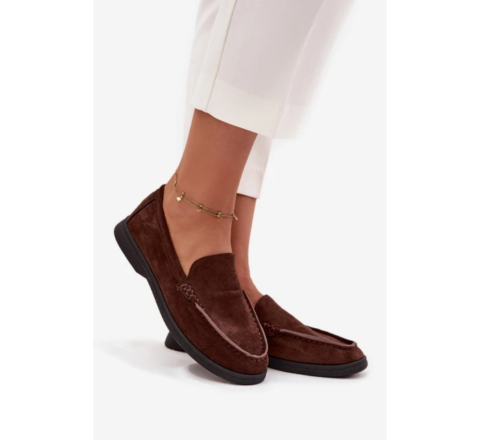 Dámské z eko semiše čokoládové model 21714958 - Boto Dámské z eko semiše čokoládové model 21714958 - Boto