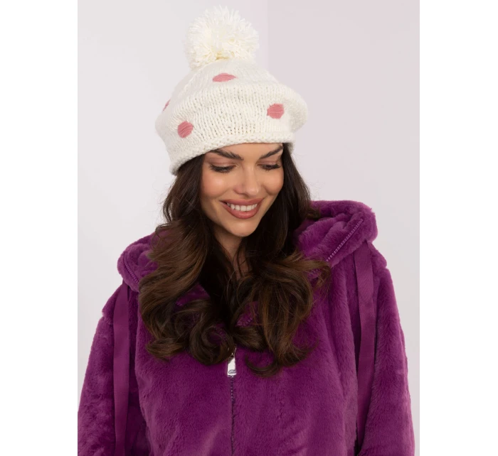 Czapka AT CZ model 20710175 ecru - FPrice Czapka AT CZ model 20710175 ecru - FPrice