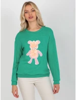 Halenka LK BZ model 17828176 tyrkysová - FPrice Halenka LK BZ model 17828176 tyrkysová - FPrice