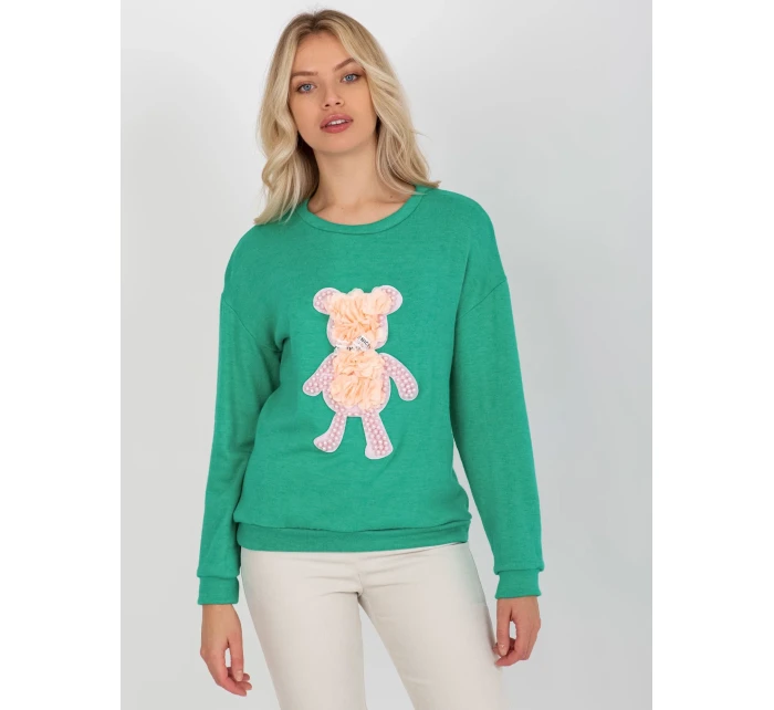 Halenka LK BZ model 17828176 tyrkysová - FPrice Halenka LK BZ model 17828176 tyrkysová - FPrice