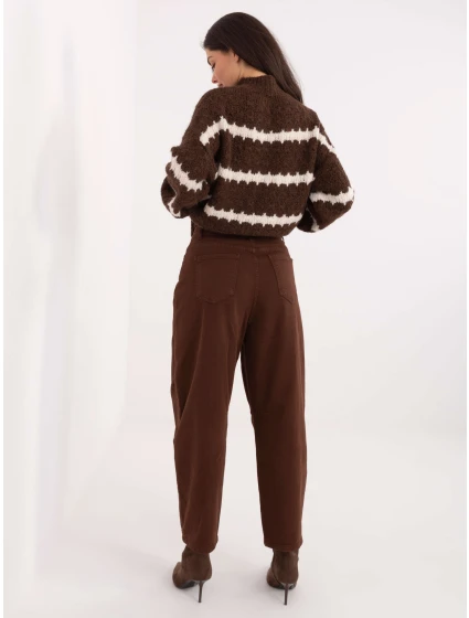 Spodnie jeans SP brązowy model 21776360 - FPrice Spodnie jeans SP brązowy model 21776360 - FPrice