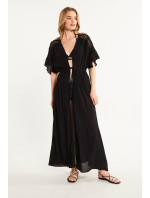 Monnari Beachwear Dámský plášť s třásněmi Black