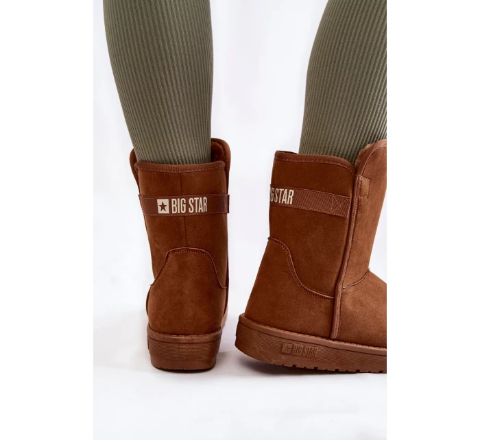 Dámské vysoké boty do sněhu Big Star KK274616 hnědé Dámské vysoké boty do sněhu Big Star KK274616 hnědé