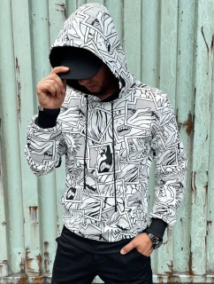 Pánská mikina s kapucí bílá Dstreet model 21978940 - FashionStreet