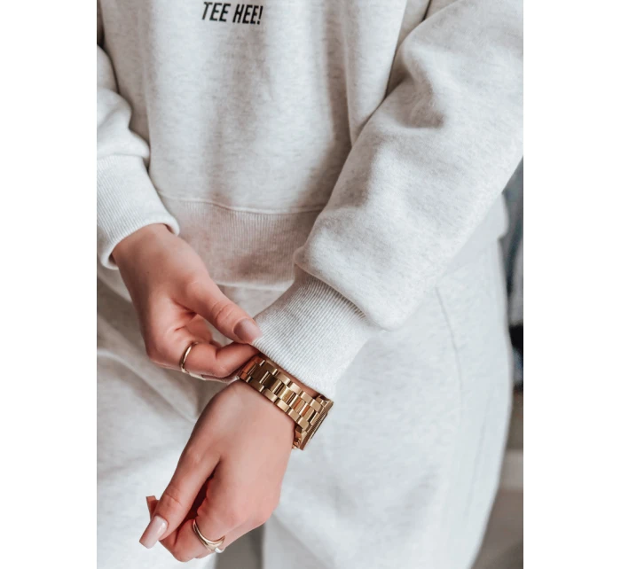 Dámská oversize mikina s potiskem GOOSHY šedá FashionStreet BY1425