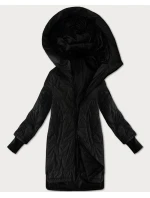 Černá dámská prošívaná bunda s úpletovými stahovacími lemy S'West (B8505-1)
