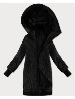 Černá dámská prošívaná bunda s úpletovými stahovacími lemy S'West (B8505-1)
