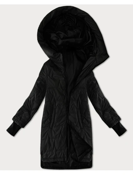 Černá dámská prošívaná bunda s úpletovými stahovacími lemy S'West (B8505-1)