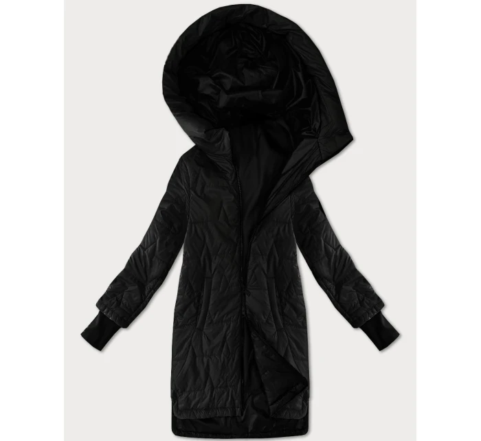 Černá dámská prošívaná bunda s úpletovými stahovacími lemy S'West (B8505-1)