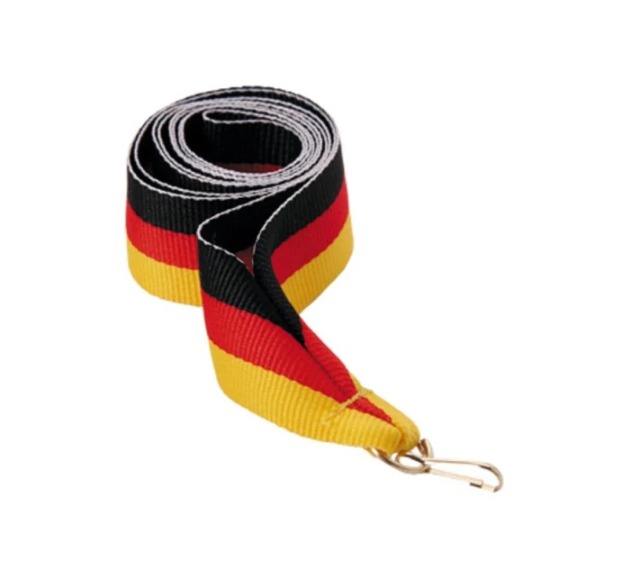 Stuha 22 mm - černá, červená a žlutá