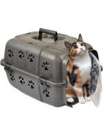 PŘEPRAVKA NA ZVÍŘATA O ROZMĚRECH 48X32X30 CM - ČERNÁ