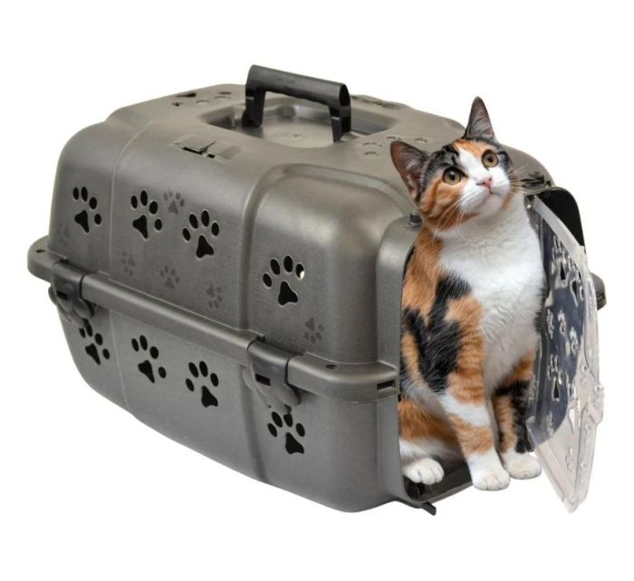 PŘEPRAVKA NA ZVÍŘATA O ROZMĚRECH 48X32X30 CM - ČERNÁ