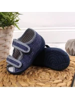 Chlapecké domácí pantofle sandály tmavě modré Nazo