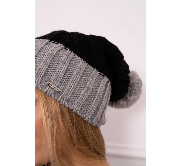 Paris fleecová čepice K212 černá+šedá