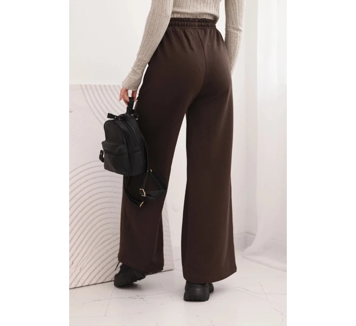 Dámské bavlněné cargo kalhoty s kapsami a řetízkem béžové Dámské bavlněné cargo kalhoty s kapsami a řetízkem béžové