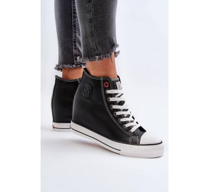 Dámské tenisky na podpatku Cross Jeans NN2R4005 Černé