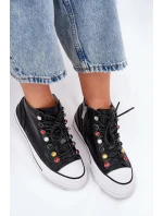 Kožené Vysoké Tenisky Dámské model 21691443 Černé - Goe