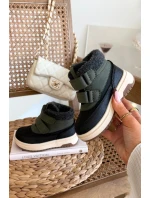 Dětské zimní boty sněhule na suchý zip zeleno-černé Darlene Dětské zimní boty sněhule na suchý zip zeleno-černé Darlene