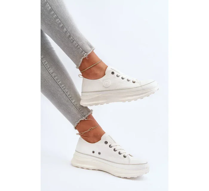 Dámské tenisky na masivní podrážce Big Star White Dámské tenisky na masivní podrážce Big Star White