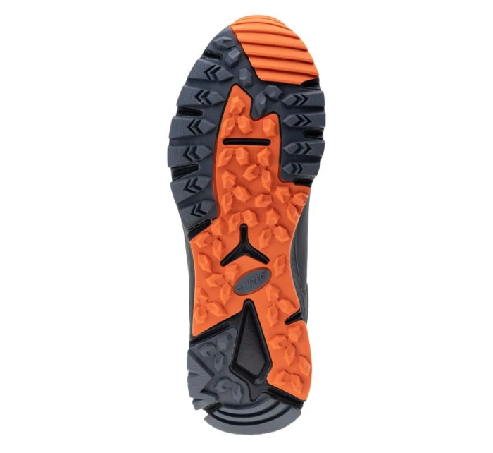 Pánské kotníkové sportovní boty Himba Mid Wp M 92800330734 Černá s oranžovou - Hi-Tec Pánské kotníkové sportovní boty Himba Mid Wp M 92800330734 Černá s oranžovou - Hi-Tec