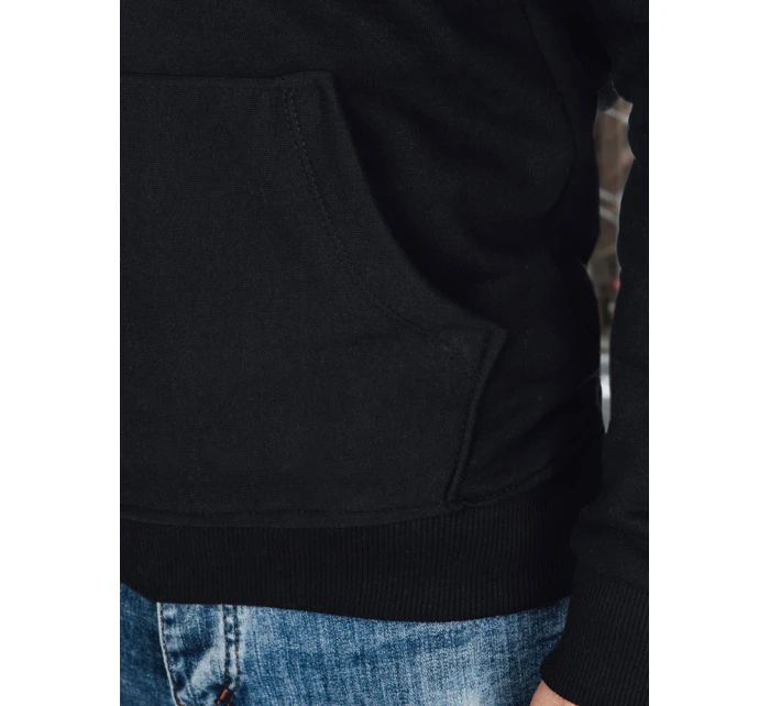 Pánská mikina s límečkem černá model 21985946 - Dstreet Pánská mikina s límečkem černá model 21985946 - Dstreet