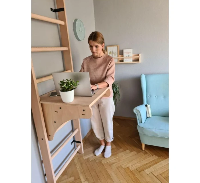 DŘEVĚNÝ ŽEBŘÍK S LAVIČKOU 112