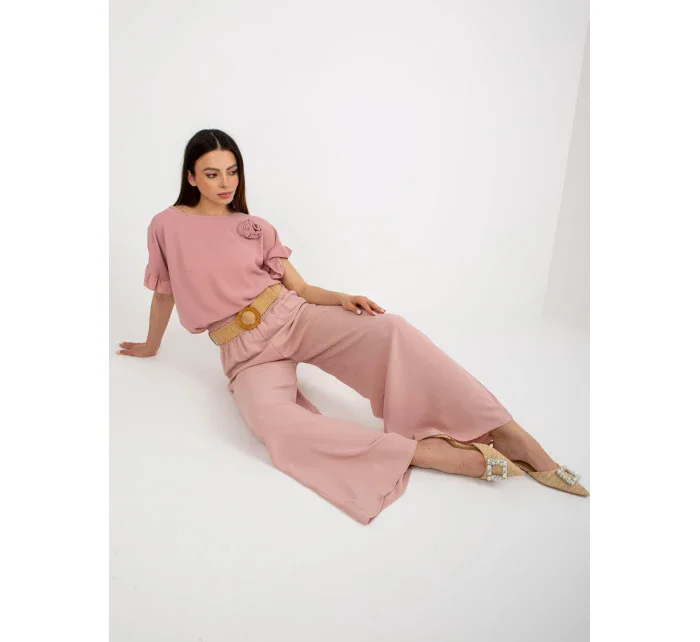 Kalhoty DHJ SP 8387.57 světle růžová