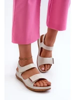 Pohodlné dámské sandály na suchý zip Silver Iphiope Pohodlné dámské sandály na suchý zip Silver Iphiope