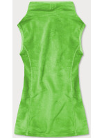 Dámská plyšová vesta v neonově zelené barvě model 17969108 - J.STYLE