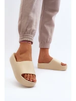 Dámské žabky na tlusté podrážce béžové model 21649938 - Boto Dámské žabky na tlusté podrážce béžové model 21649938 - Boto