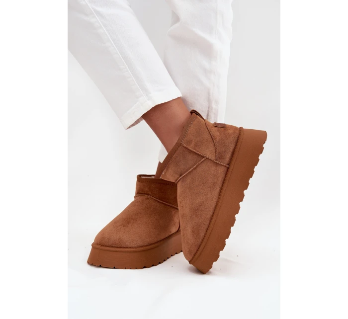 Dámské sněhule na platformě Camel model 21711045 - Boto Dámské sněhule na platformě Camel model 21711045 - Boto