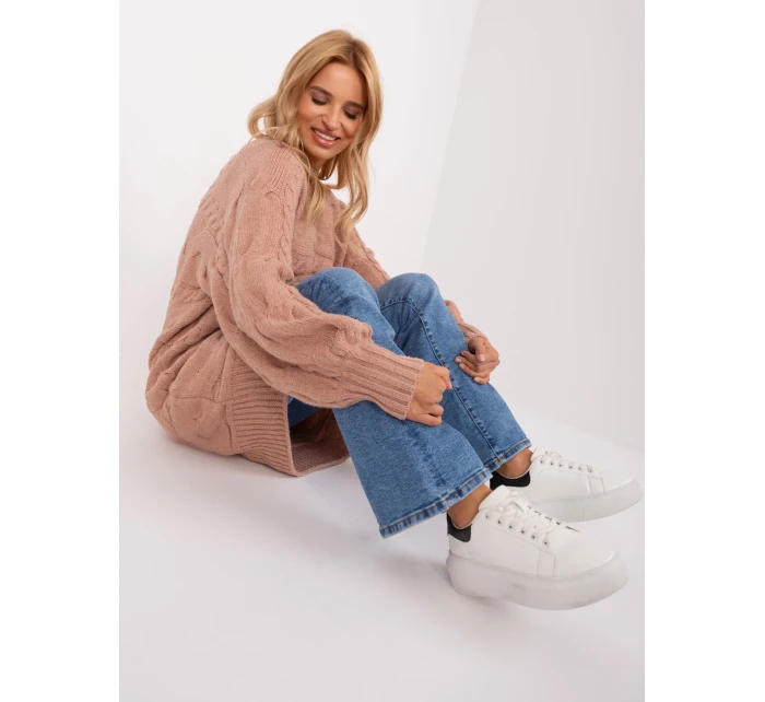 Sweter AT SW model 18900672 ciemny różowy - FPrice