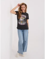 T shirt model 21791061 grafitowy - FPrice