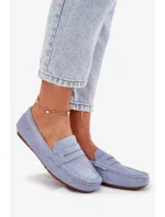 Dámské mokasíny z broušené kůže Big Star – modré Dámské mokasíny z broušené kůže Big Star – modré