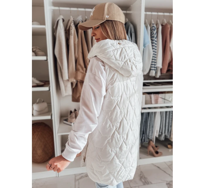 Dámská přechodná prošívaná vesta GLITTI bílá FashionStreet TY4805 Dámská přechodná prošívaná vesta GLITTI bílá FashionStreet TY4805