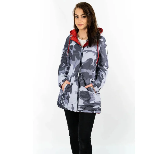 Oboustranná dámská bunda parka s kapucí model 14675063 - SPEED.A