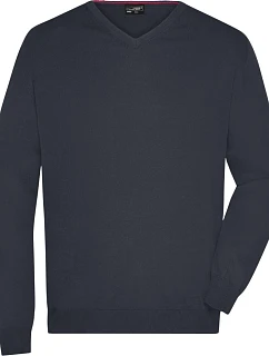 Daiber JN 659 Pánský svetr s výstřihem do V 02.0659 black