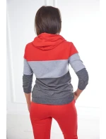 Barevná pruhovaná sada červená+šedá Barevná pruhovaná sada červená+šedá