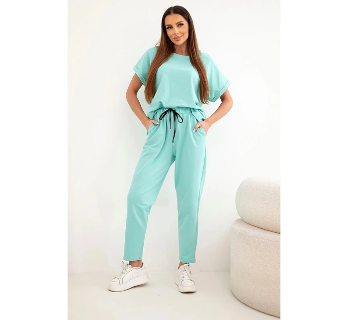 Bavlněný komplet halenka + kalhoty model 22079381 - K-Fashion Bavlněný komplet halenka + kalhoty model 22079381 - K-Fashion