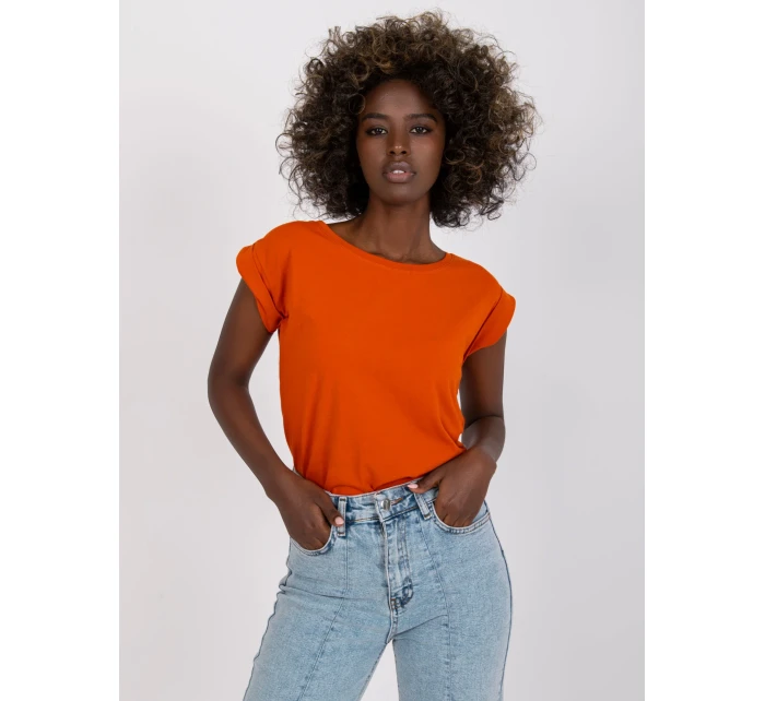 T shirt RV TS model 21185750 ciemny pomarańczowy - FPrice T shirt RV TS model 21185750 ciemny pomarańczowy - FPrice