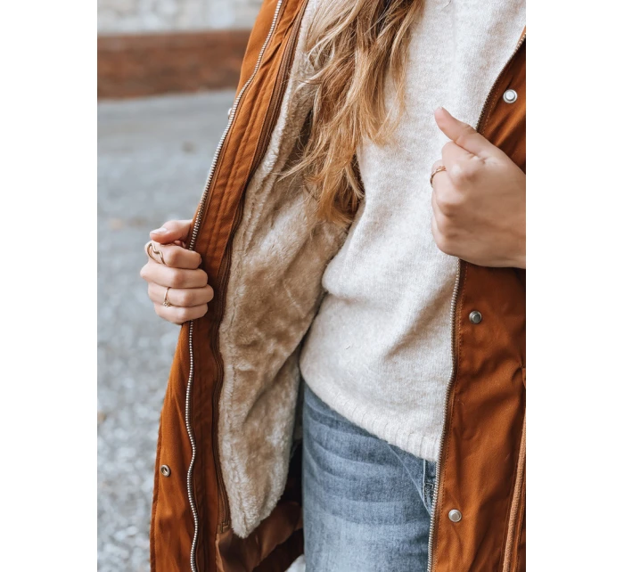 Dámská parka STELLA camel FashionStreet TY3182 Dámská parka STELLA camel FashionStreet TY3182