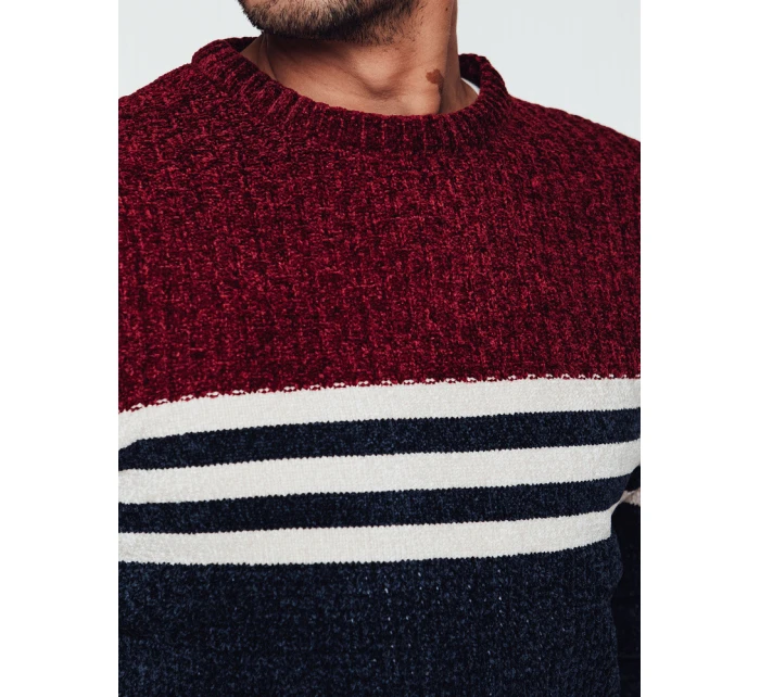 Pánský pruhovaný tmavě modrý svetr FashionStreet WX2229