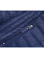 Modrá dámská prošívaná bunda s kapucí (B0123-72)
