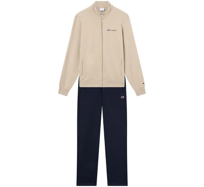 pánská tepláková souprava na zip v béžové a tmavě modré barvě model 22119784 - CHAMPION