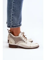 model 21646171 Nízké Kozačky Kožené Dámské Stříbrné - Zazoo