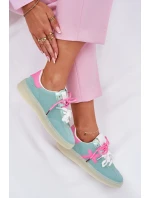 Nízké Dámské Sportovní Boty V Leopardím Mintově-Růžové Zelevelis Nízké Dámské Sportovní Boty V Leopardím Mintově-Růžové Zelevelis